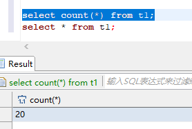 count值有20个